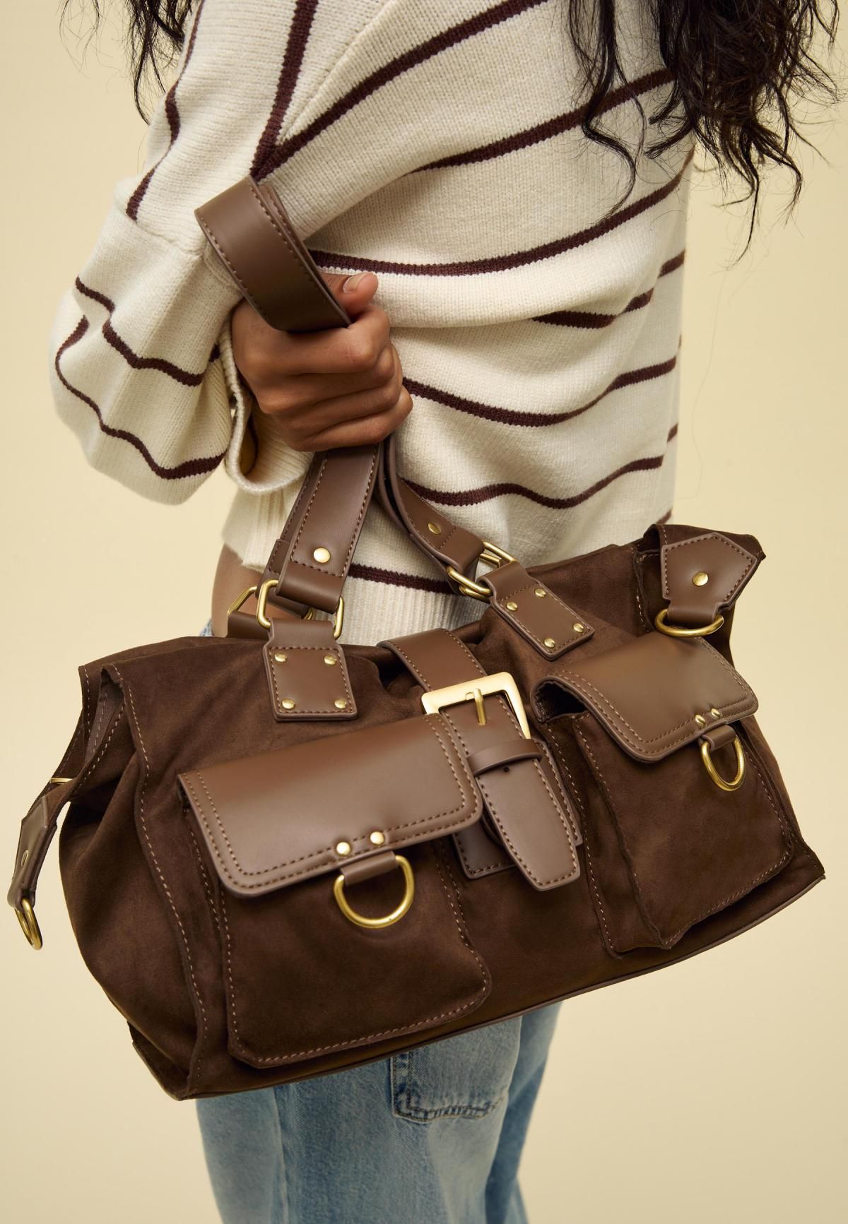 스트라디바리우스 멀티포켓 브라운 숄더백 3630/911 BROWN - 상세 이미지 5
