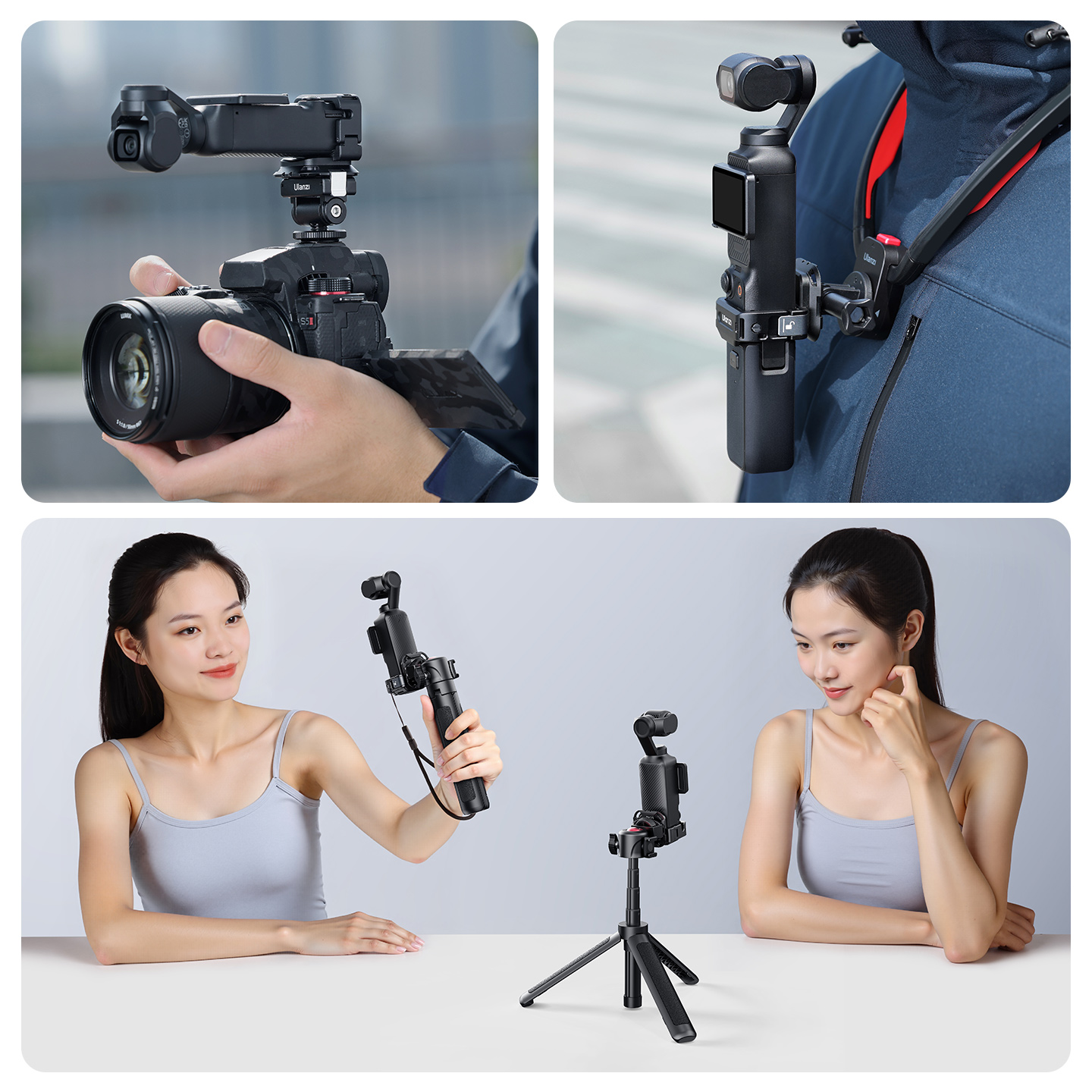울란지 PK13 DJI 오즈모포켓3 전용 Uka 플레이트 연장 어댑터 마운트 falcam F38 호환 이미지 7