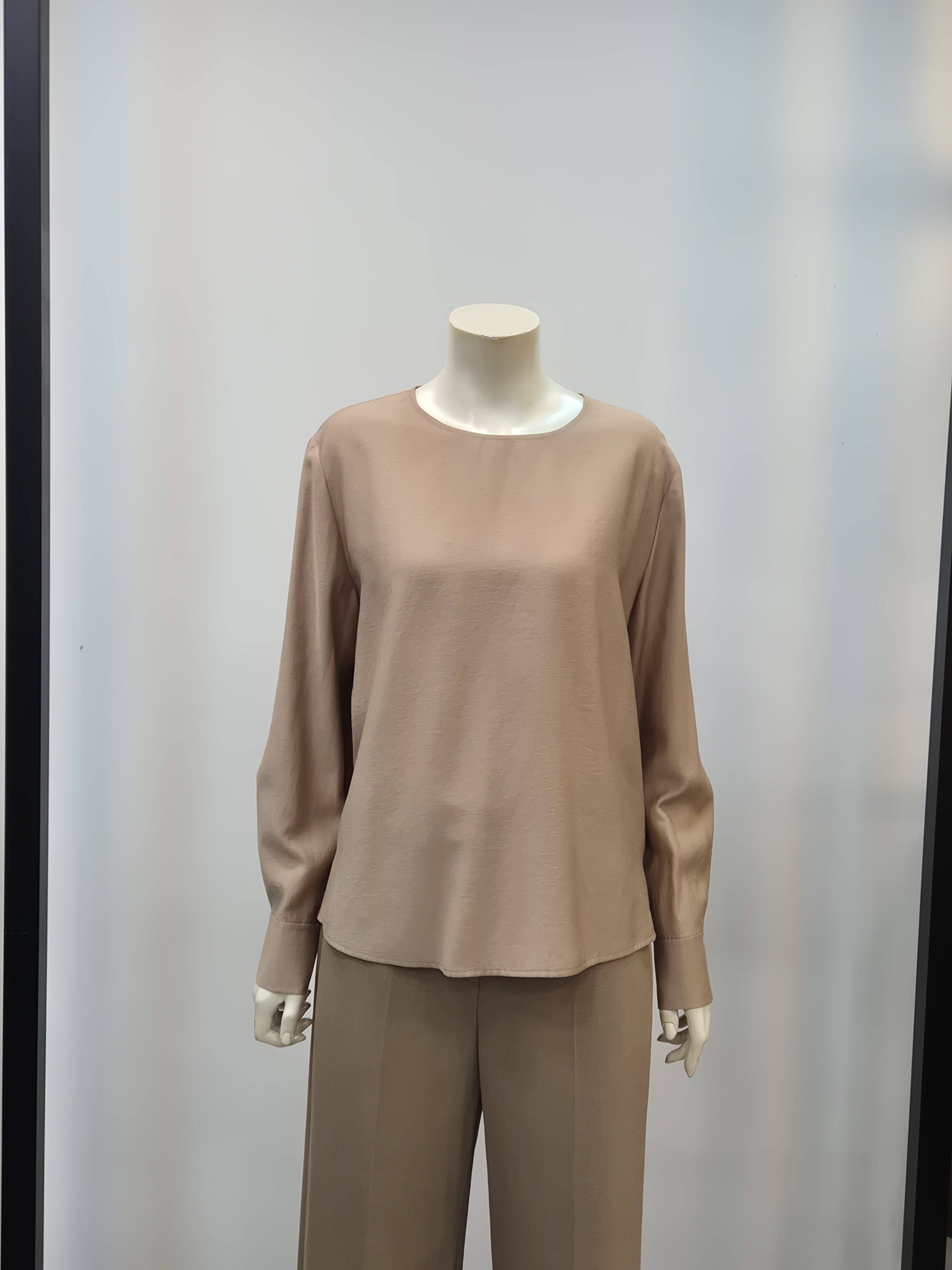 쉬즈미스 라운드넥 긴팔 가을 정장 결혼식 블라우스 P332030