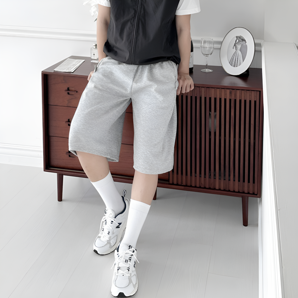 통넓은바지 남자 남성 7부 반바지 와이드 버뮤다 벌룬 팬츠 - 상세 이미지 2