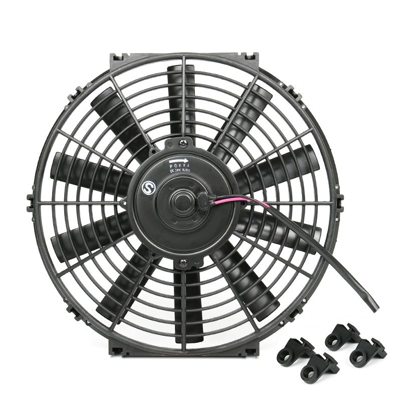 전기 콘덴서 냉각팬 어셈블리 흡풍 냉각 더블베어링 8인치 직경 21cm 송풍_12V - 상품 이미지