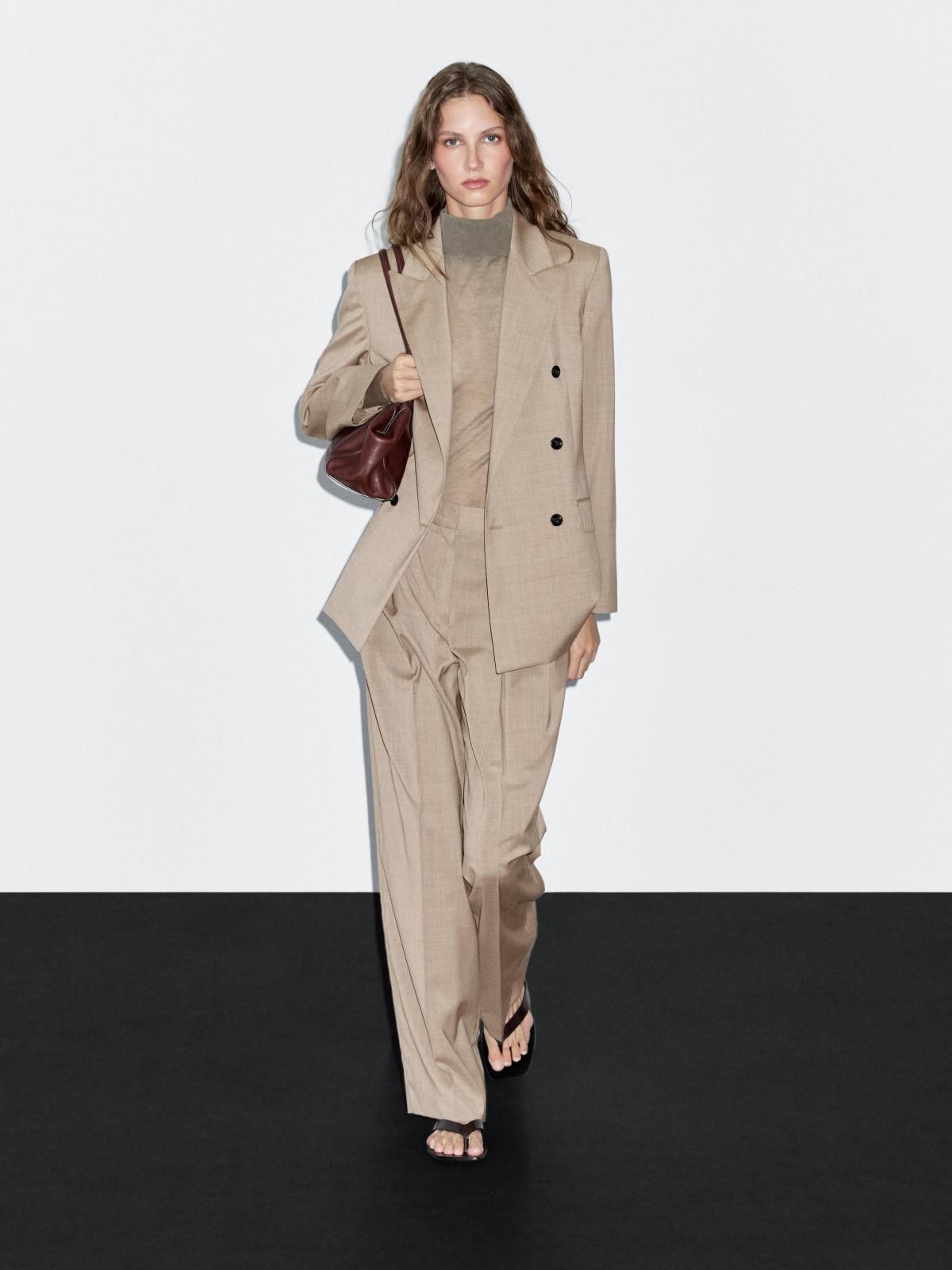 마시모두띠 프리미엄 울 더블브레스트 블레이저 6032/681 BEIGE 이미지 8