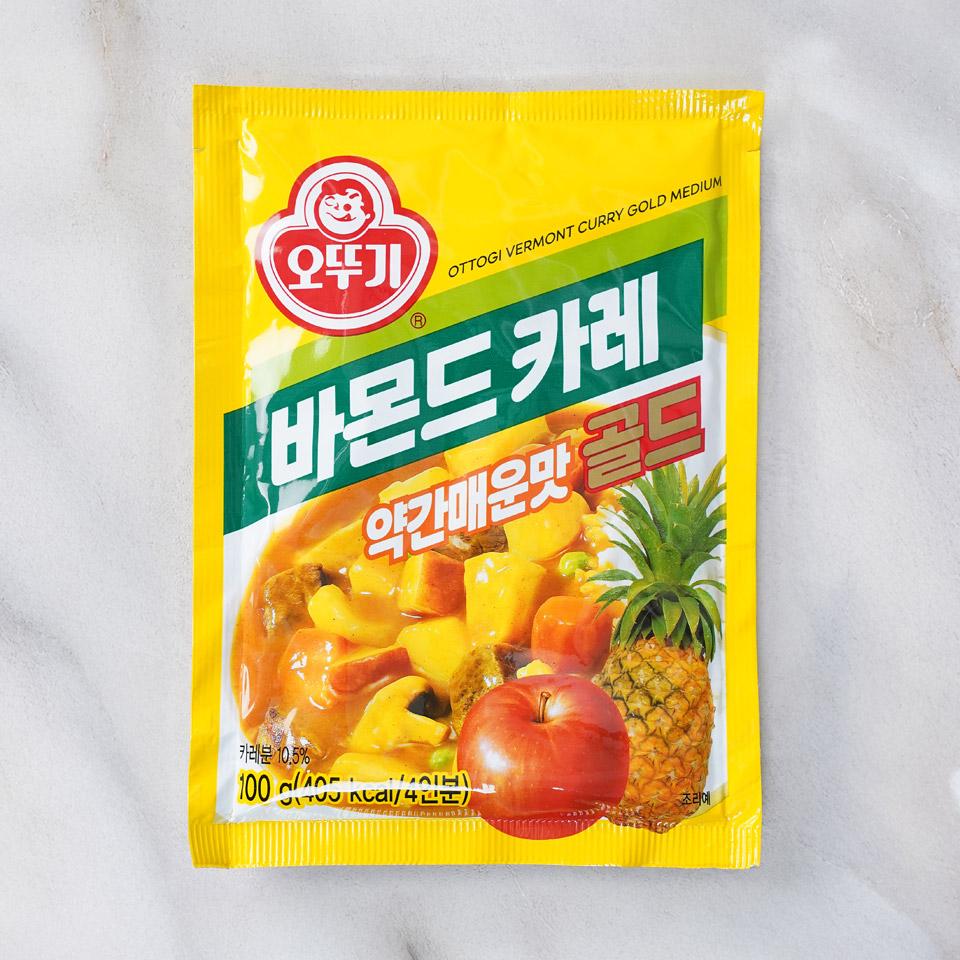 메가마트 오뚜기 바몬드 카레 약간매운맛 골드 100g - 상품 이미지
