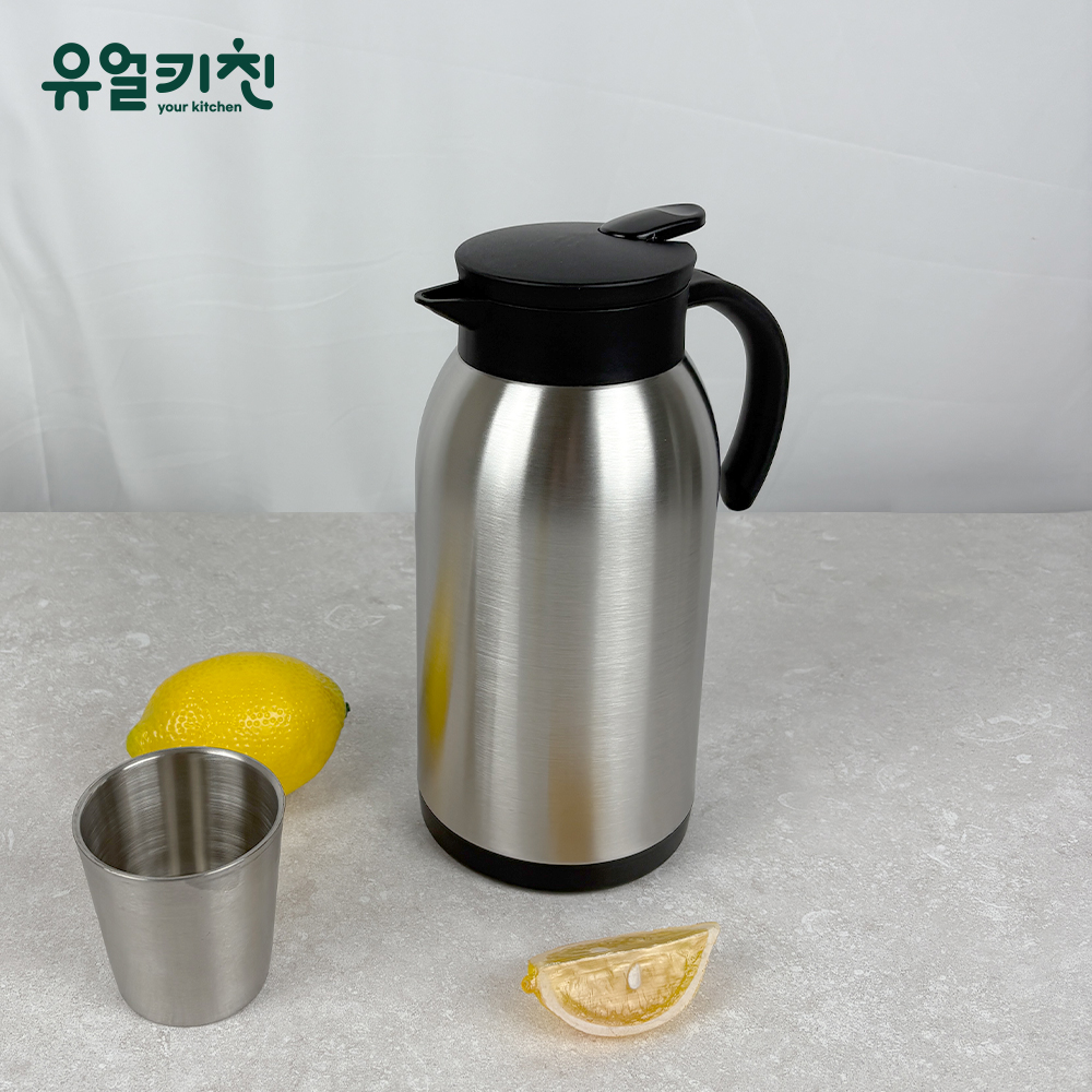 유얼키친 업소용 물병 식당 스텐 물통 1.5L, 1개 - 메인 이미지
