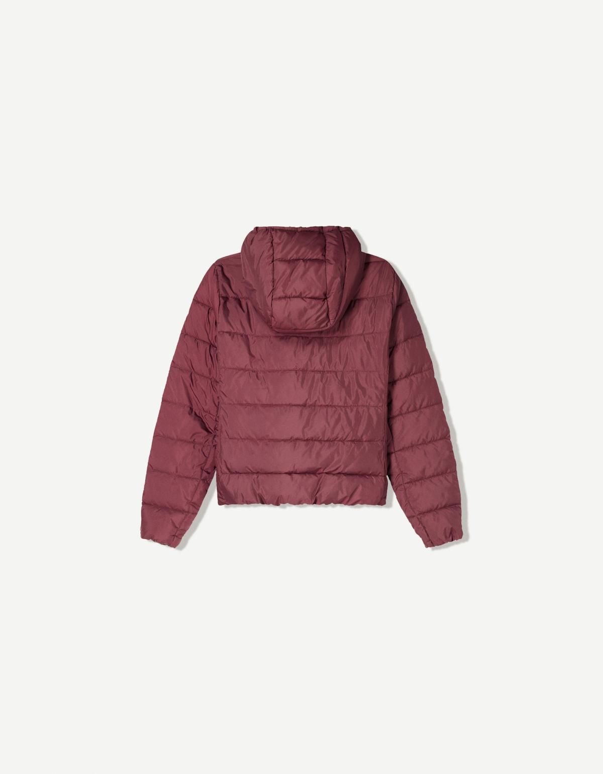버쉬카 라이트 버건디 테크니컬 패딩 후드 숏 재킷 1441/701 BURGUNDY - 상세 이미지 2