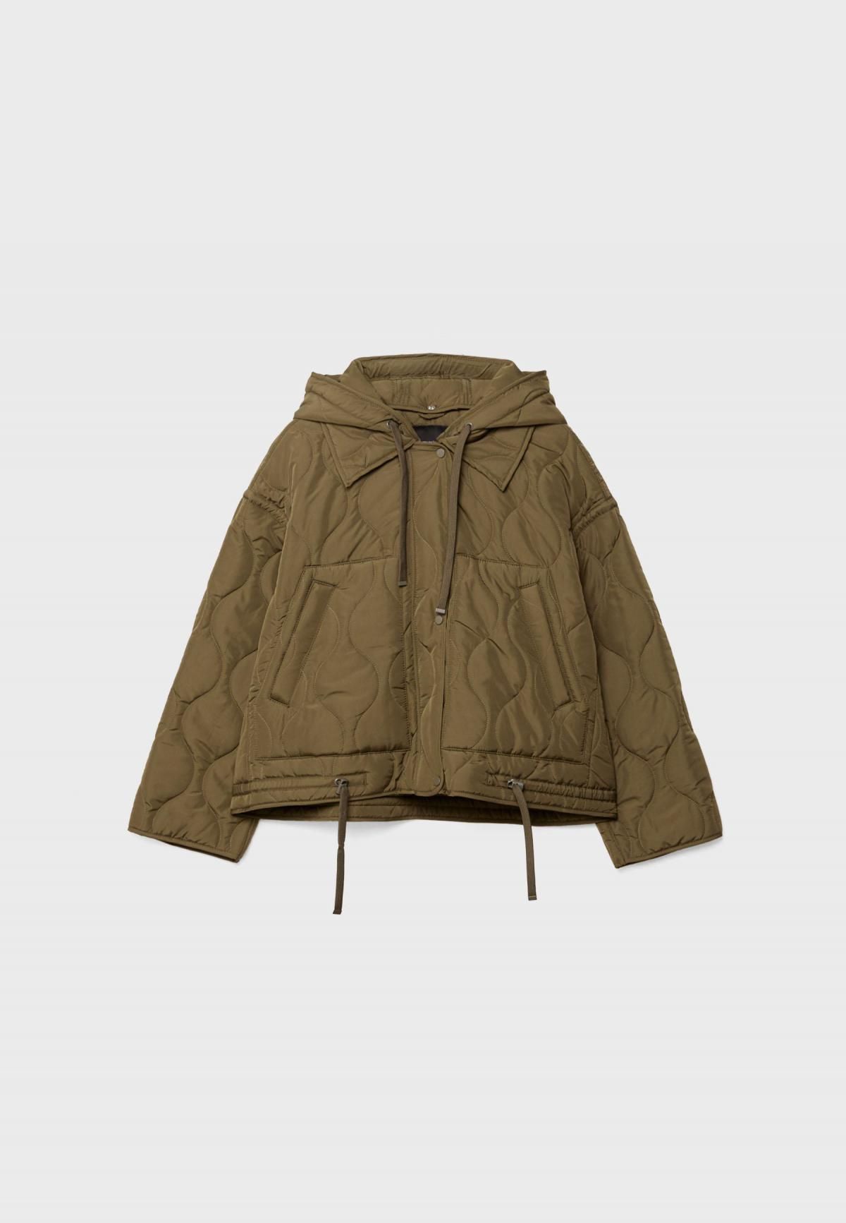 스트라디바리우스 테크니컬 후드 퀼팅 재킷 5726/124 KHAKI - 상품 이미지