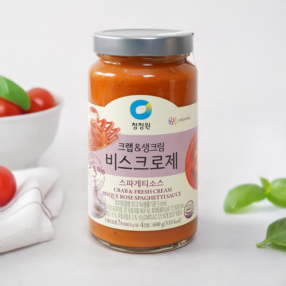 메가마트 대상 청정원 비스크 로제 스파게티소스 600g - 상품 이미지
