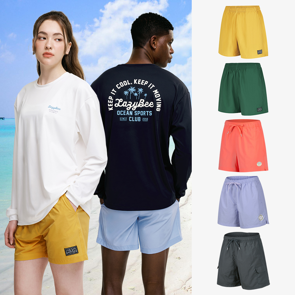 여성 남자 래쉬가드 수영복 반바지 스트레치 스포츠 운동복 쇼츠 스윔팬츠