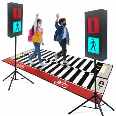 태양의료기 태양 교육용 신호등 세트 + 교육용 횡단보도(엠보싱매트) 세트