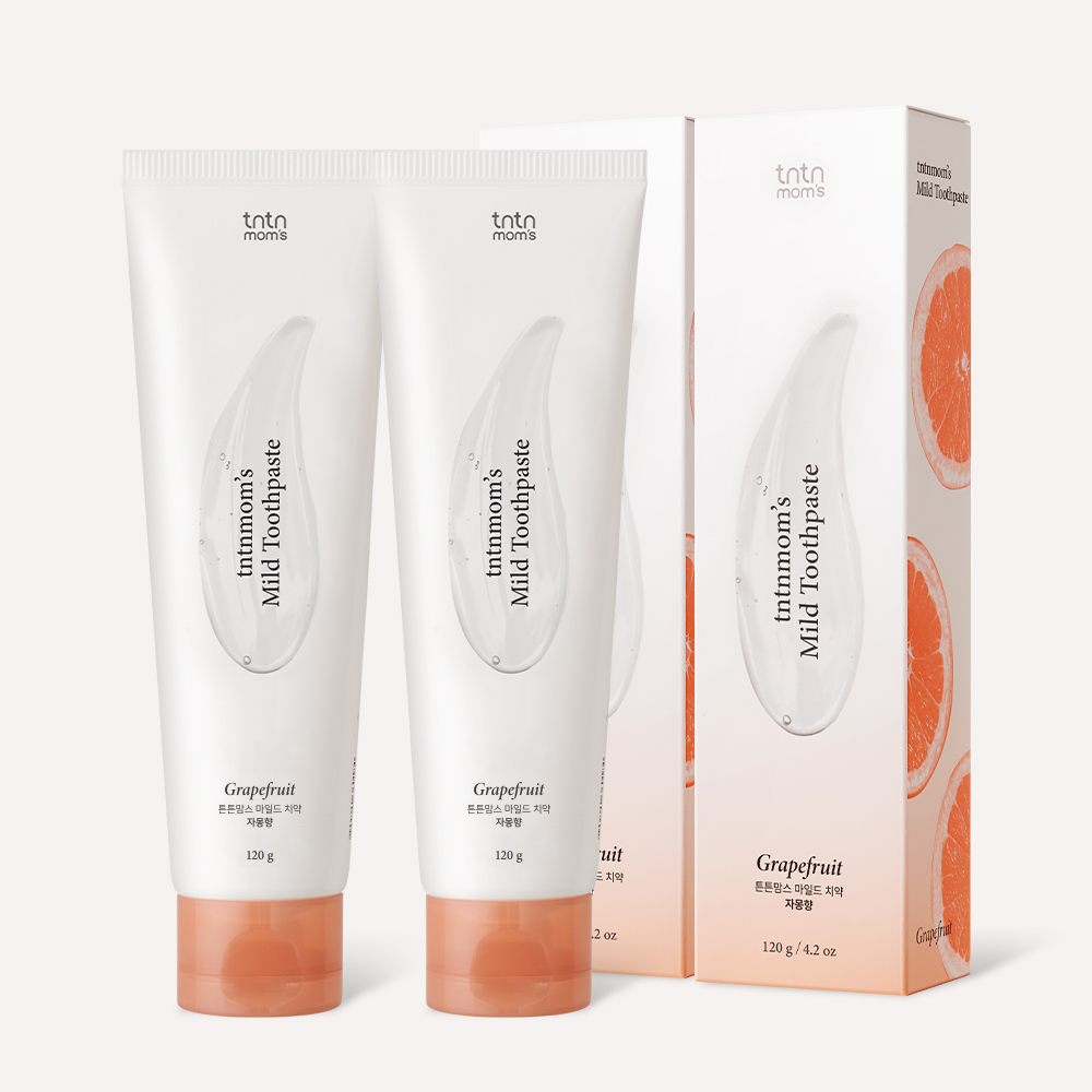 튼튼맘스 무불소 순한 비건 임산부치약 (자몽향) 120g 2개 - 상품 이미지