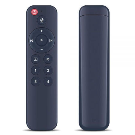 Retrosun [해외]WiiM 미니 에어플레이 2 프로 플러스 및 오디오 스트리머용 음성 교체 리모컨, 푸시 투 토크, 음악 프리셋 버튼 4개