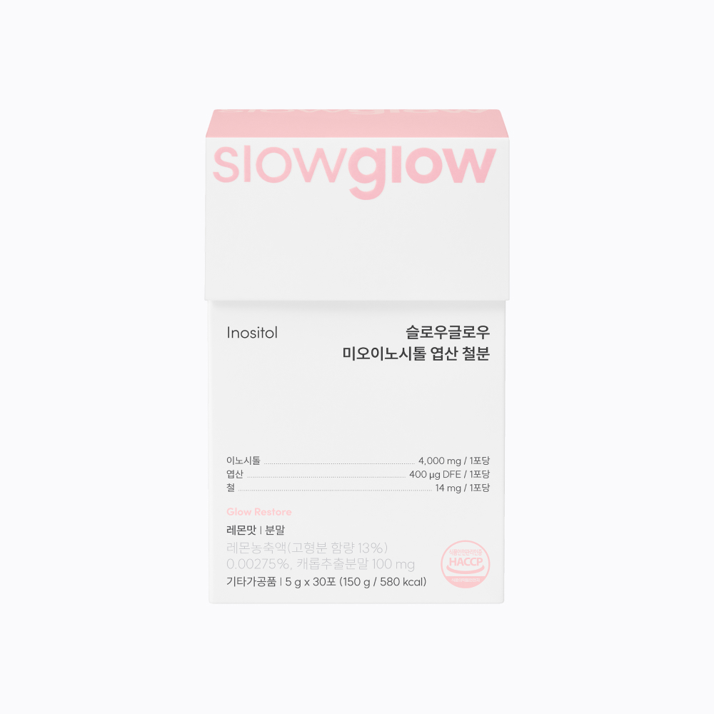 슬로우글로우 미오이노시톨 엽산 철분 30포, 1개 - 상세 이미지 4