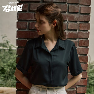 웨어코렉트 화이트 쉬폰 블라우스셔츠 반팔 노브라웨어 노블 보니타 착용 후기 | 사이즈/핏 총정리 - 상품 이미지 2