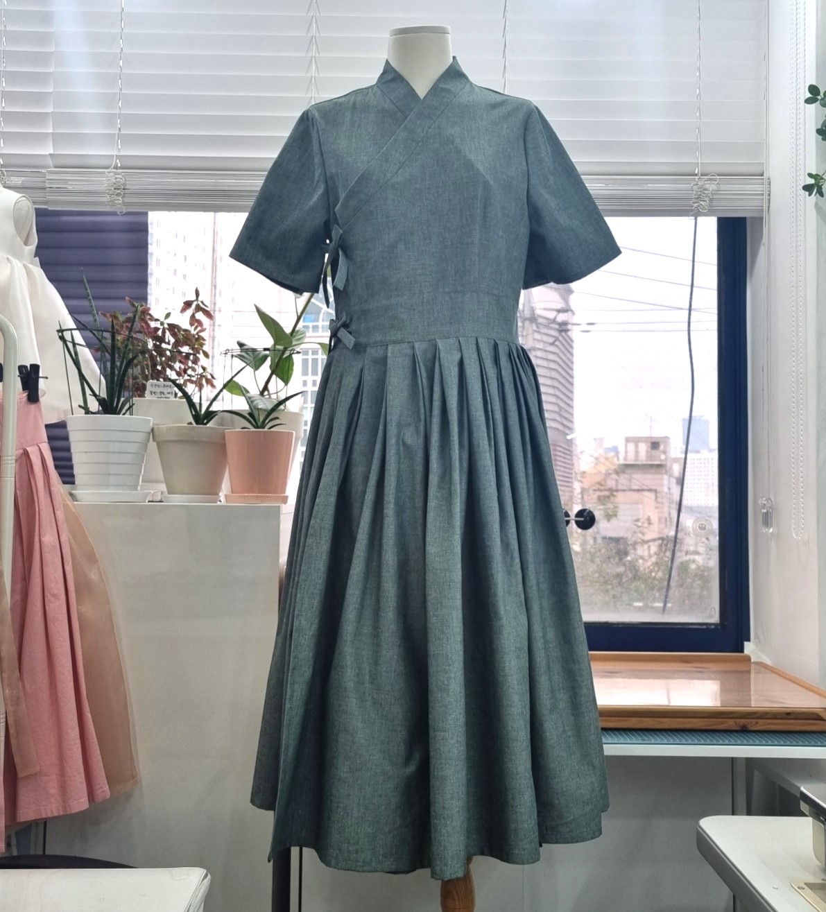 다온공방 생활한복 철릭원피스 만들기 재봉틀로 옷만들기 서울 미싱공방 재봉틀 클래스 2회 - 상세 이미지 3