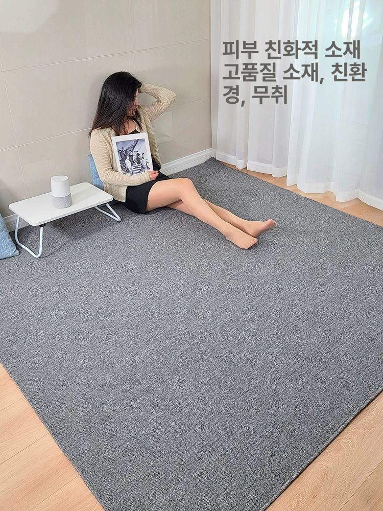 대형 카페트 넓은 세로 연회색 사계절 큰카펫 침실 연기그레이 2x1.5m 락엣 - 상세 이미지 2