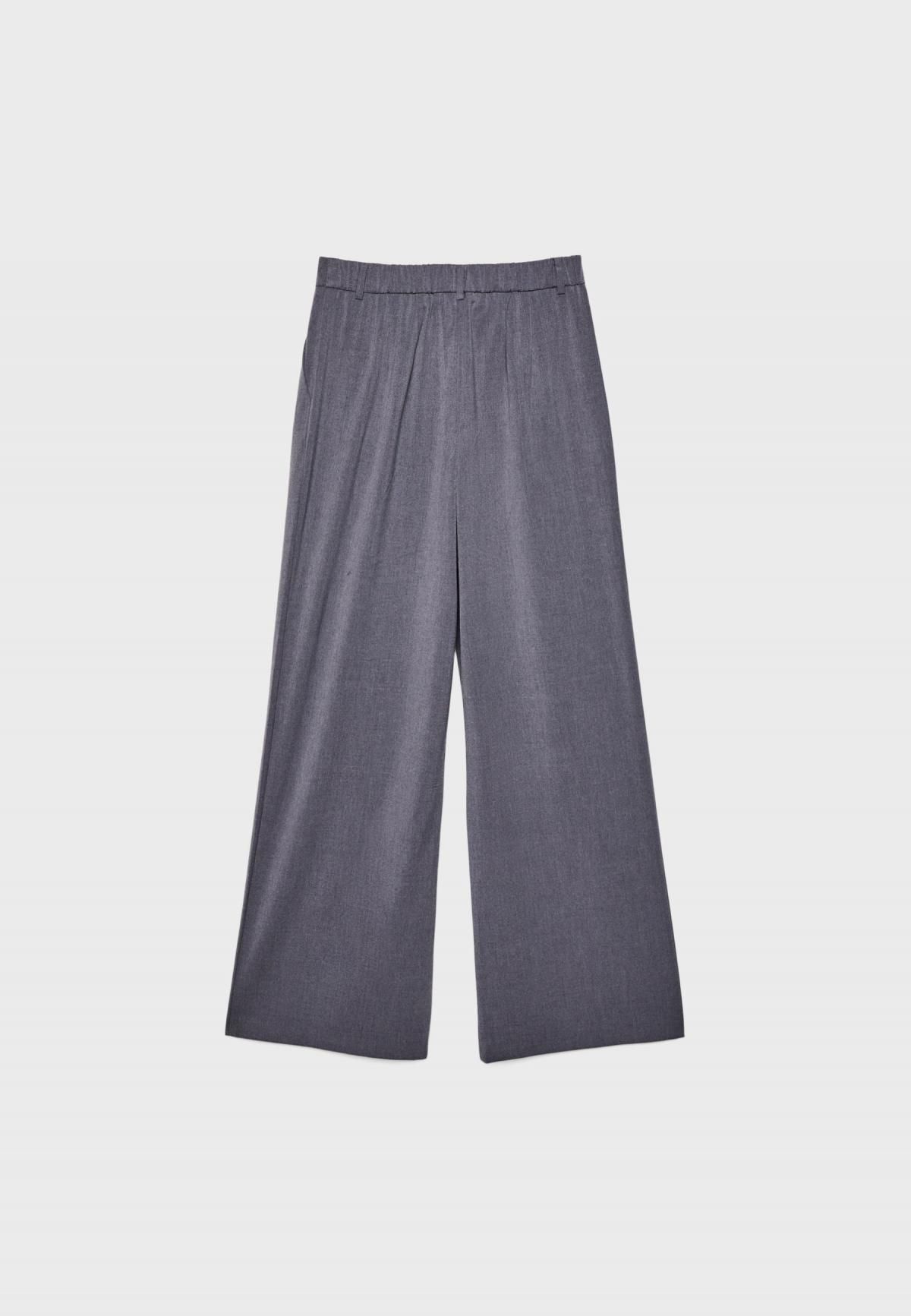 스트라디바리우스 와이드핏 미드라이즈 슬랙스 팬츠 4591/818 DARK GREY - 상세 이미지 4
