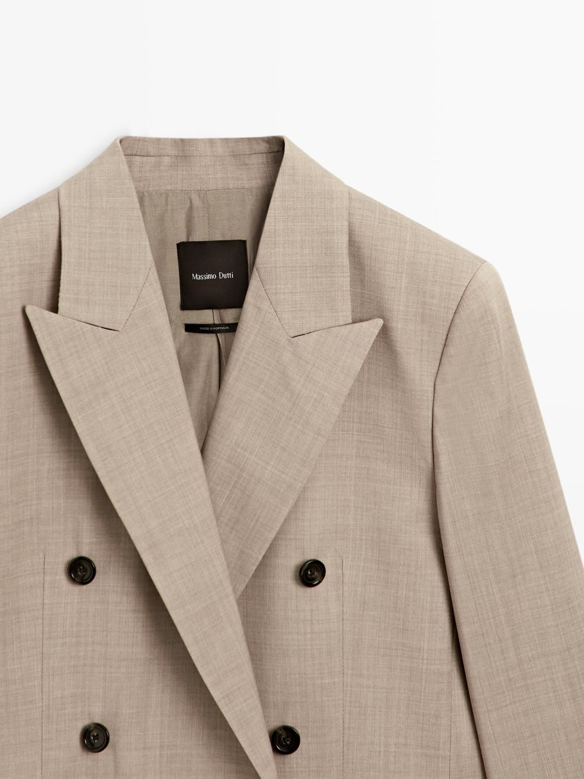 마시모두띠 프리미엄 울 더블브레스트 블레이저 6032/681 BEIGE - 상세 이미지 3