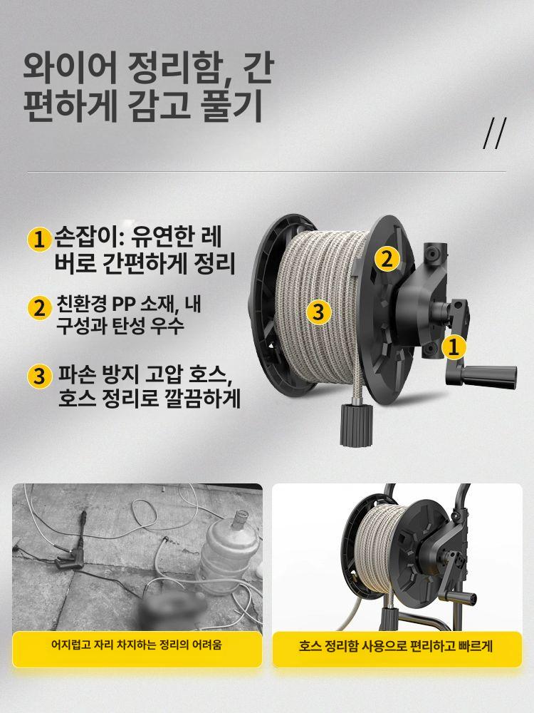 산업용 이동식 분사기 휴대용 청소기 광역살수기 청소 1590.0kg표준롤러모델 - 상세 이미지 4