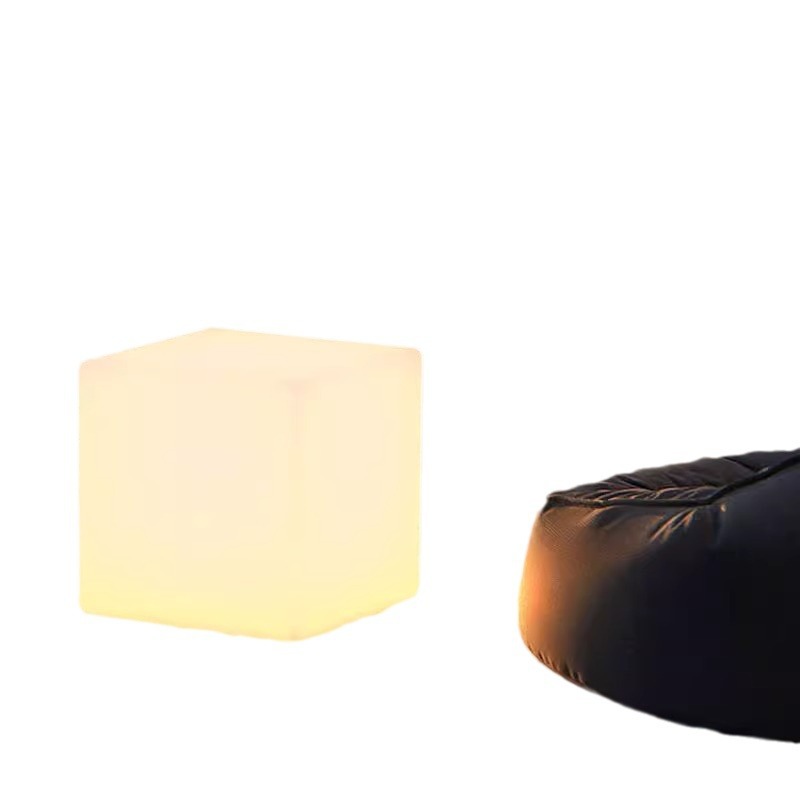 태양광 LED 큐브스툴 야외조명 정원등 조경장식 잔디등 자동점등 실외등 장식용 의자 충전형-10cm - 상세 이미지 5