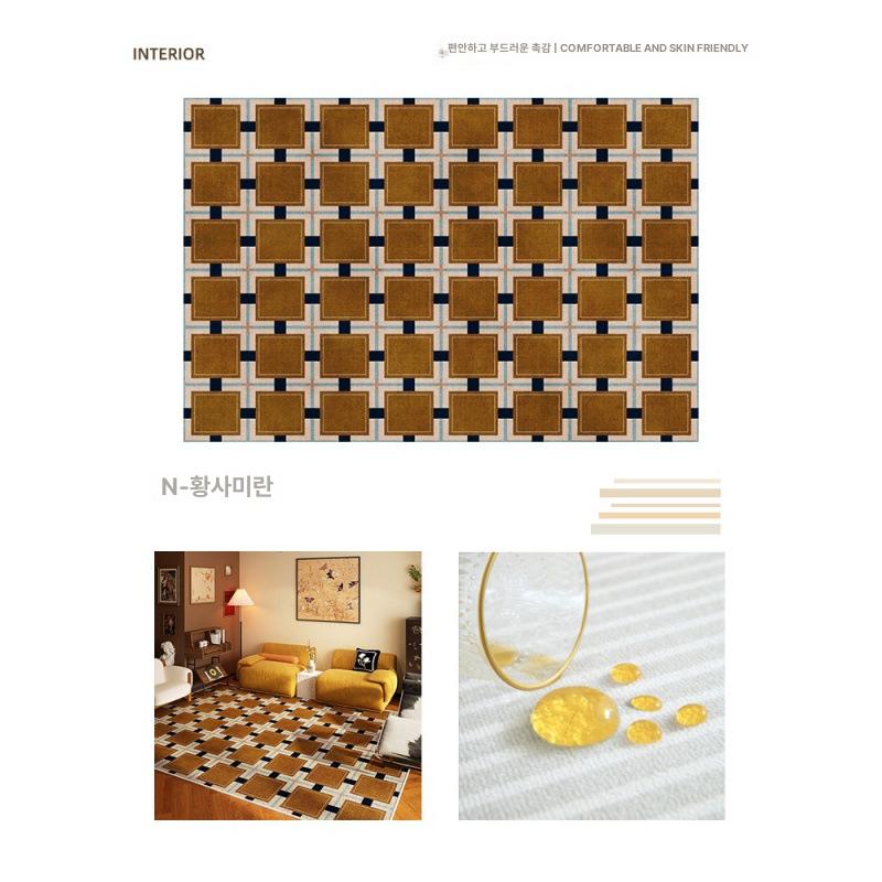디자인 러그 침대 단모 빈티지 침실 카페트 워셔블 거실 식탁 난주 징모 40x60CM 벨벳 도트 플라스틱 바닥