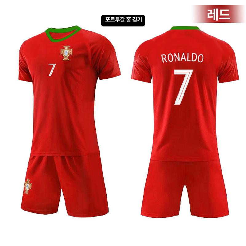 프랑스국대 축구유니폼 양말 보호대 세트 음바페 킬리안 발롱도르 벤제마그리즈만 A7 아르헨티나 무지 상의+바지 22 - 상세 이미지 4