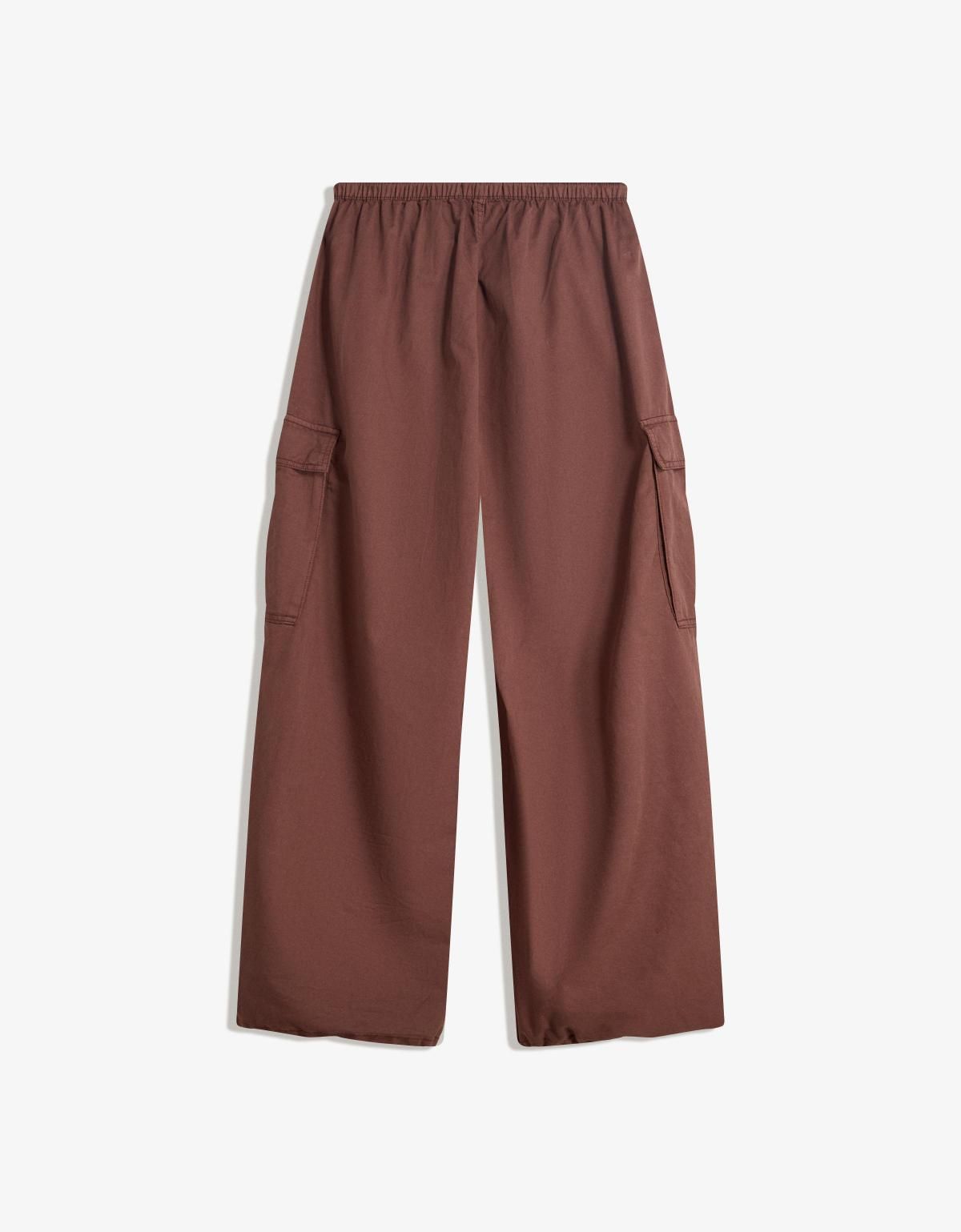 버쉬카 버건디 와이드 파라슈트 카고 팬츠 5086/335 BURGUNDY - 상세 이미지 3