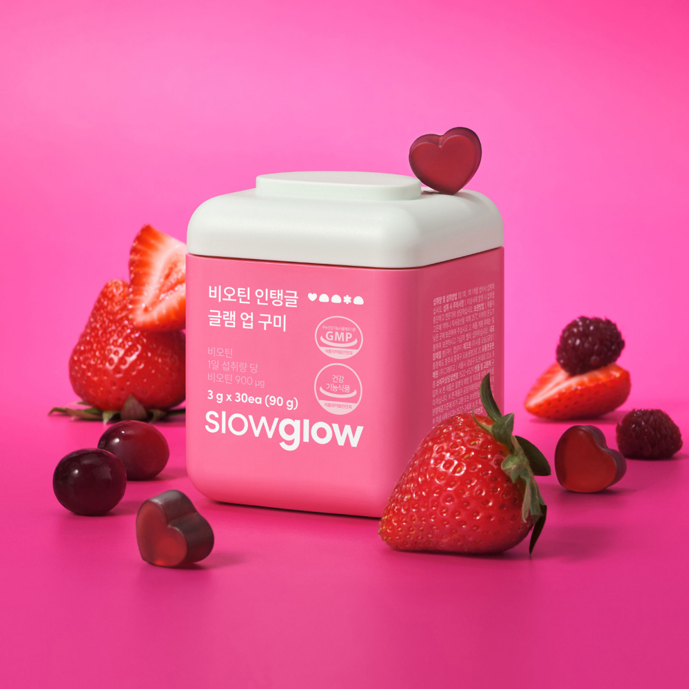 비오틴 3,000% 함유 슬로우글로우 NEW 비오틴 인탱글 글램 업 구미 30구미, 1개 - 상세 이미지 2
