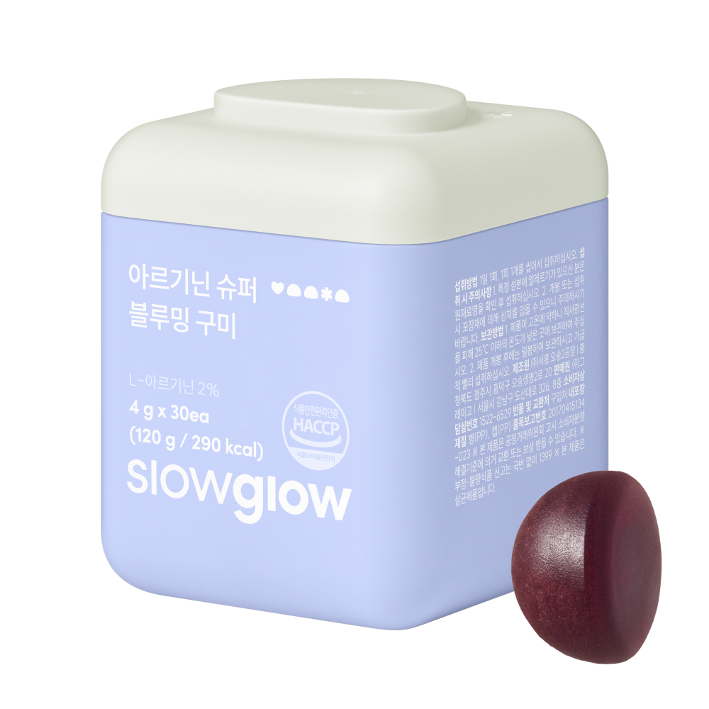 슬로우글로우 NEW 아르기닌 슈퍼 블루밍 구미 젤리 30구미, 1개