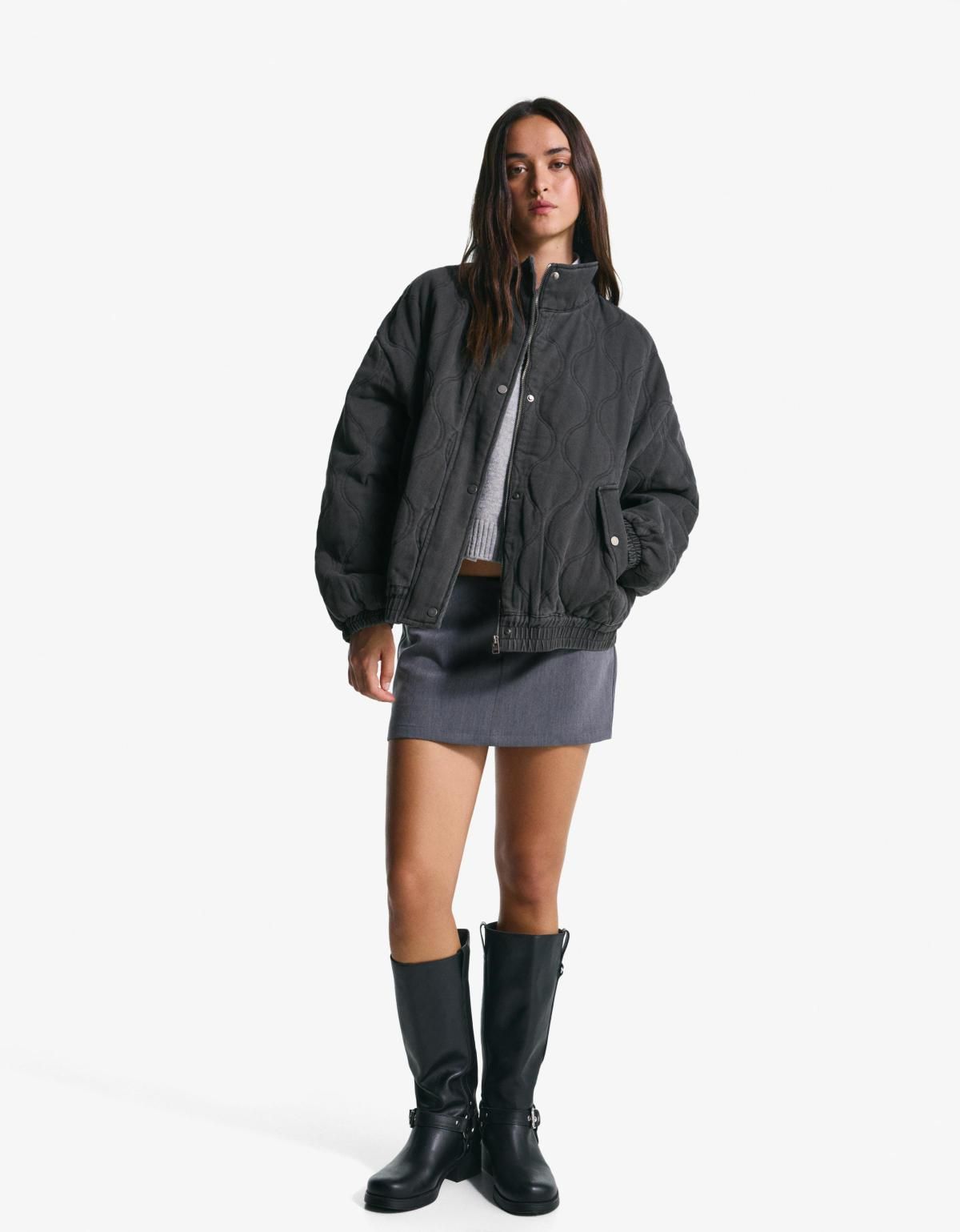 버쉬카 테크니컬 워시드 집업 재킷 6608/758 DARK GREY - 상세 이미지 5