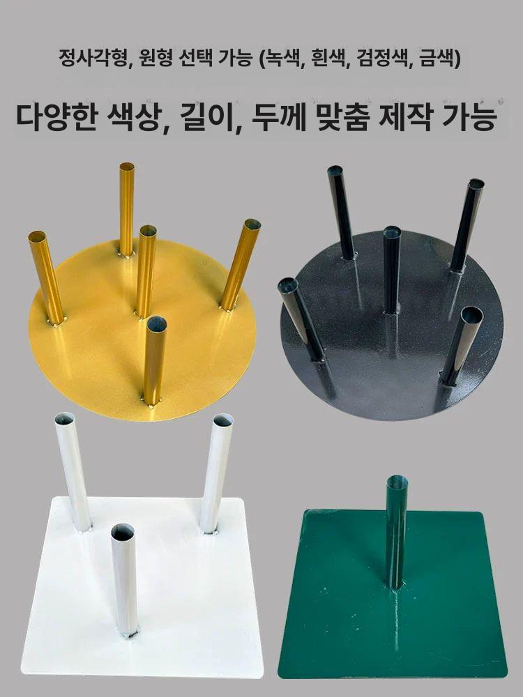자이언트 플라워 받침대 재료 기둥 거치대 장미 튜브 잉크그린 원형직경 30cm 4극 - 상세 이미지 3