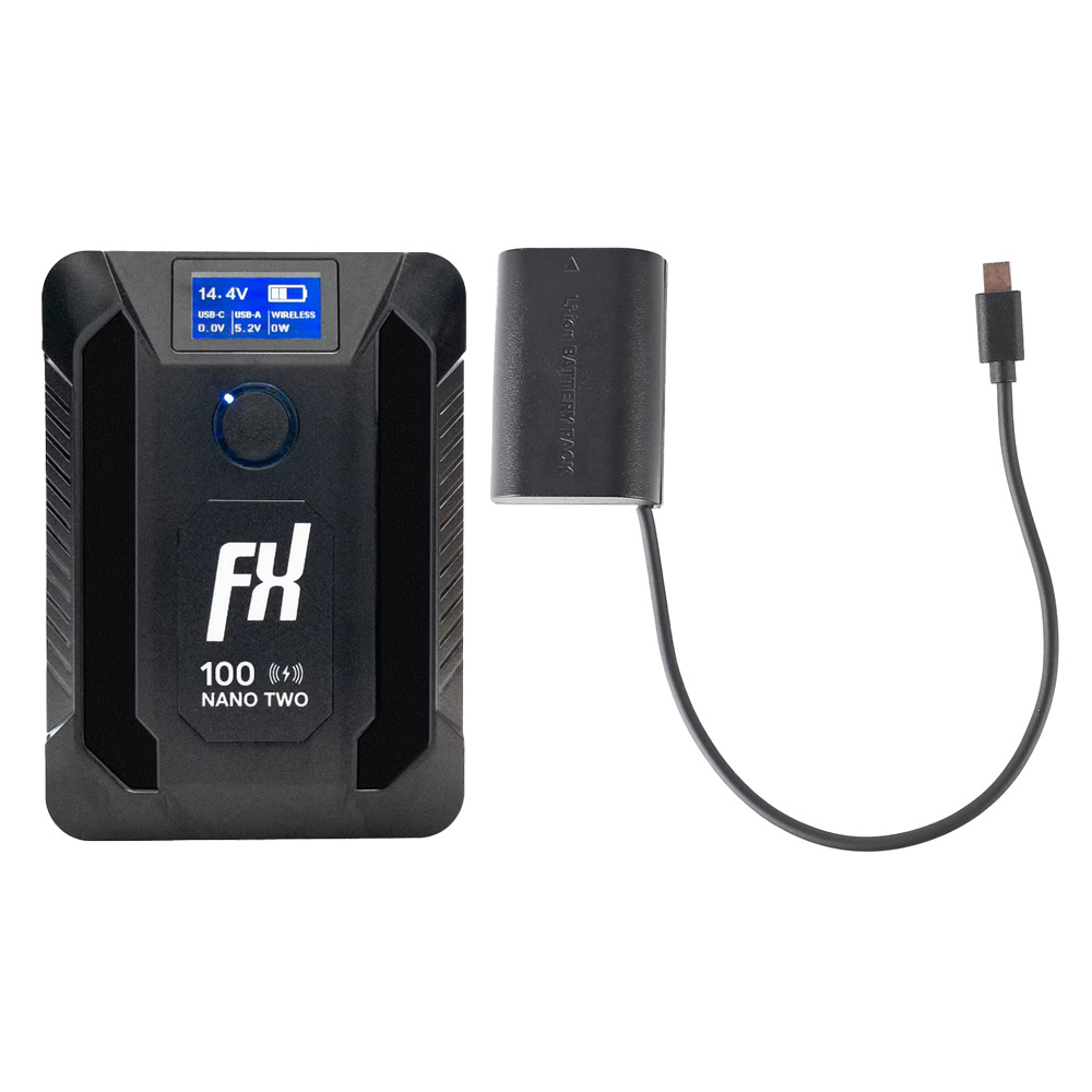 FXLION 나노 투 와이러리스 V마운트 배터리 100Wh + 캐논 LP-E6NH / LP-E6P 더미 배터리 USB-C 타입 세트 - 상품 이미지