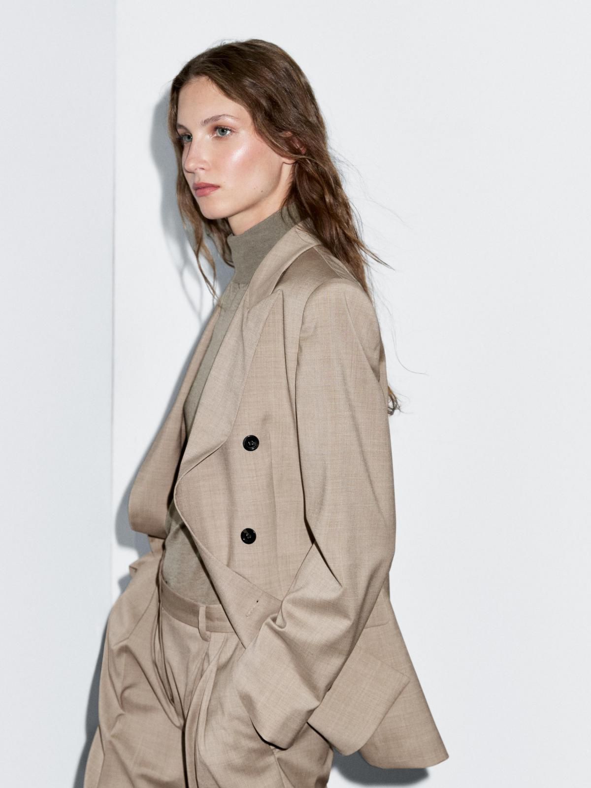 마시모두띠 프리미엄 울 더블브레스트 블레이저 6032/681 BEIGE 이미지 7
