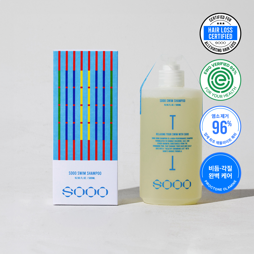 수영 샴푸 염소 냄새 제거 SOOO 수스윔 수영장 전용 샴푸 500ml