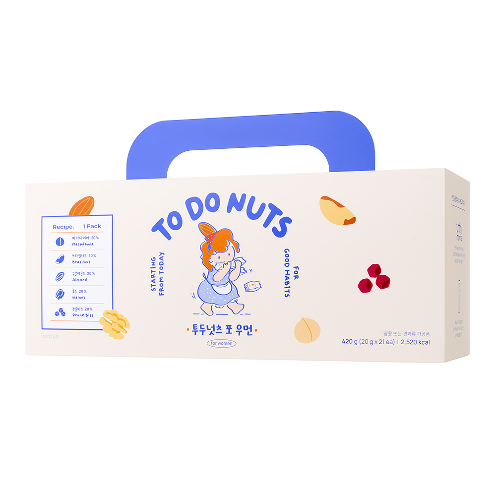 튼튼맘스 투두넛츠 포 우먼 프리미엄 하루 견과류 20g, 21개입, 1개 이미지 2