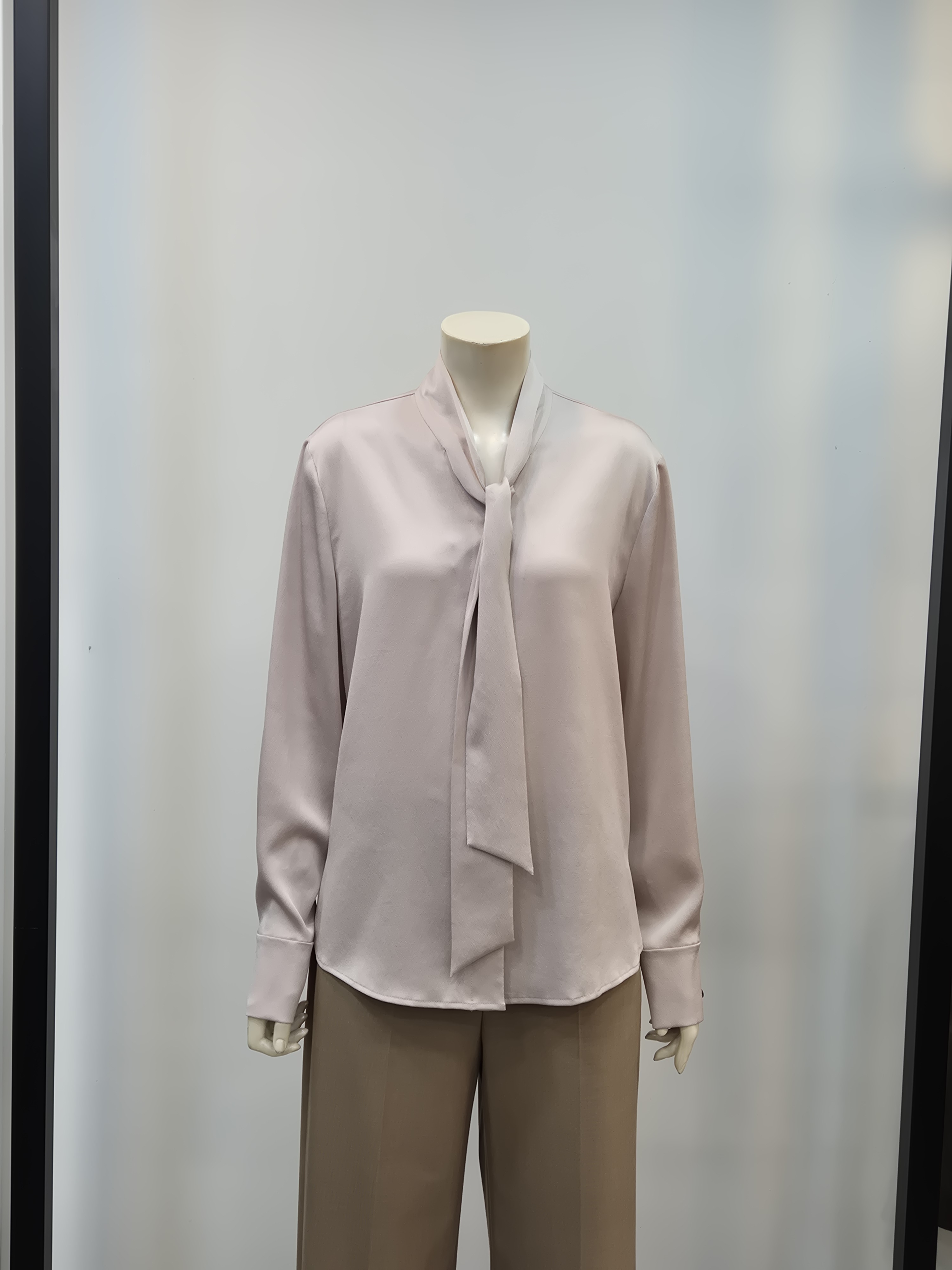 쉬즈미스 타이넥 샤틴 가을 결혼식 오피스 블라우스 P332020