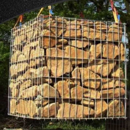 조경 철망 돌망태 게비온 돌담장 옹벽 담장석 펜스 메쉬망1. 카키-0.5x0.3x0.3m