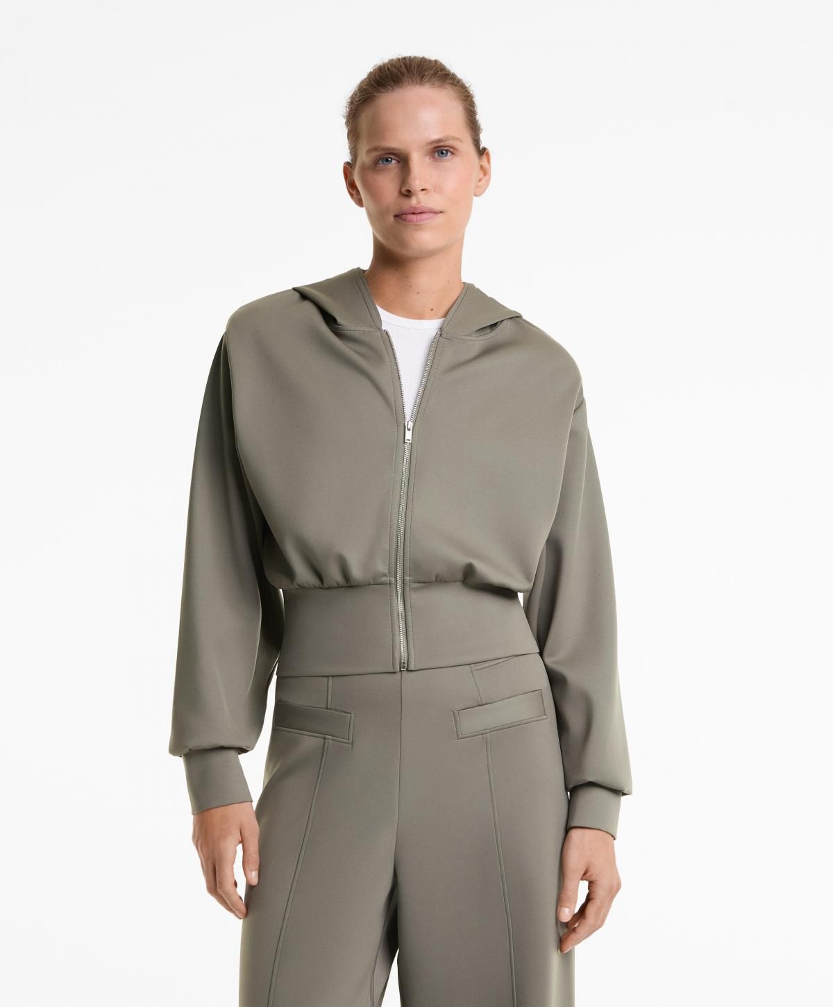 오이쇼 테크니컬 네오프렌 집업 후드 재킷 3919/830 WASHEDKHAKI - 상세 이미지 2