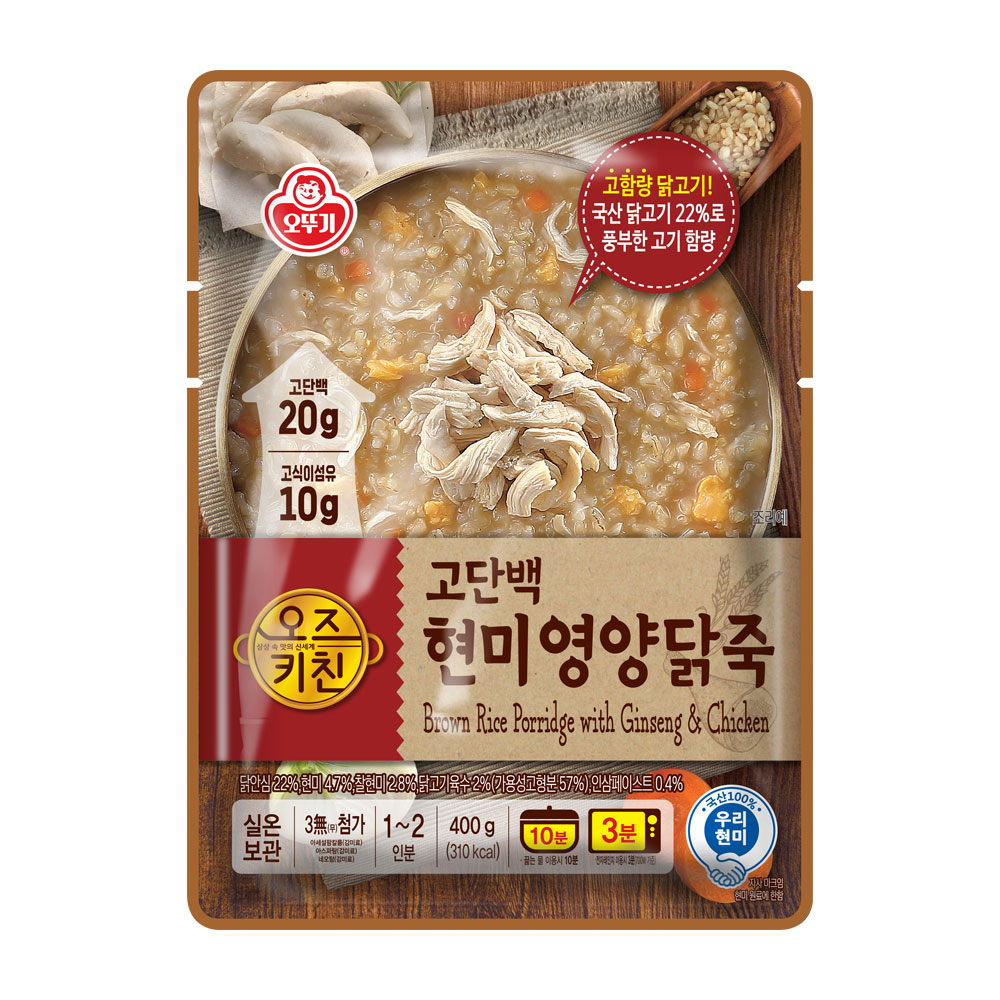 오뚜기 오즈키친 고단백 현미영양닭죽 400g, 1개 - 상품 이미지