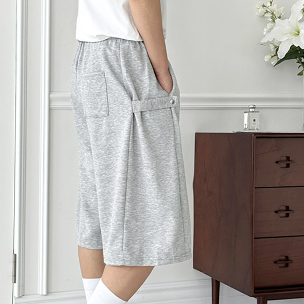 통넓은바지 남자 남성 7부 반바지 와이드 버뮤다 벌룬 팬츠 - 상세 이미지 5