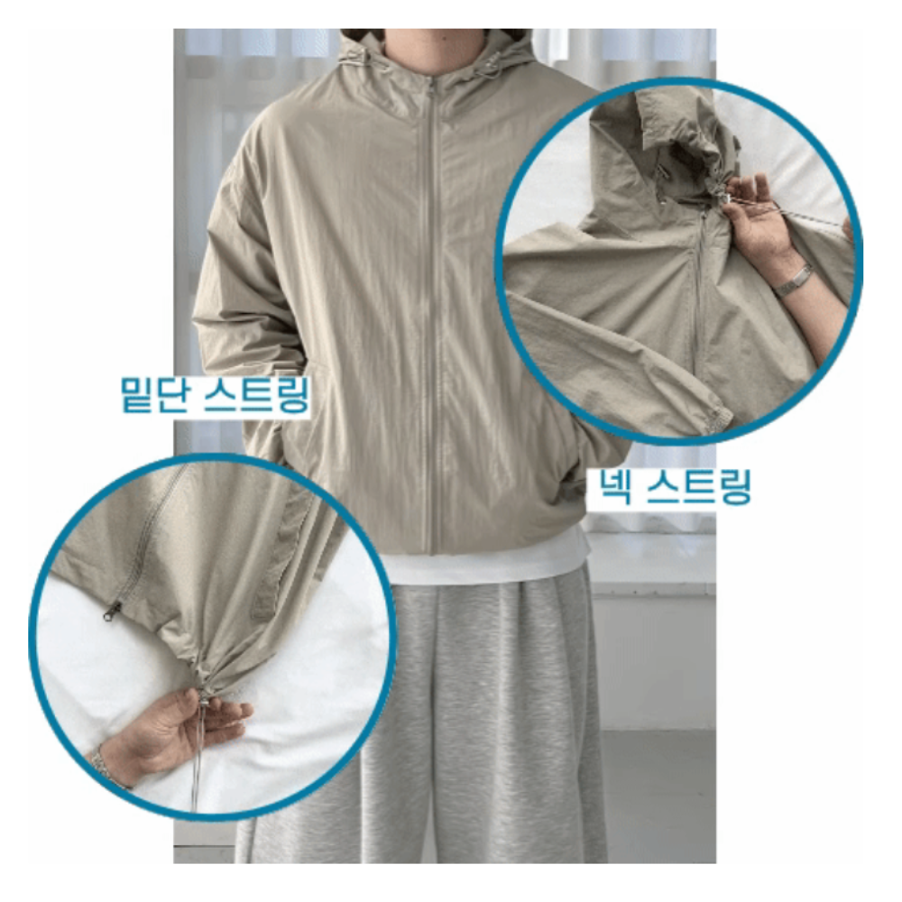 러닝바람막이 나일론바람막이 고프코어바람막이 - 상세 이미지 3