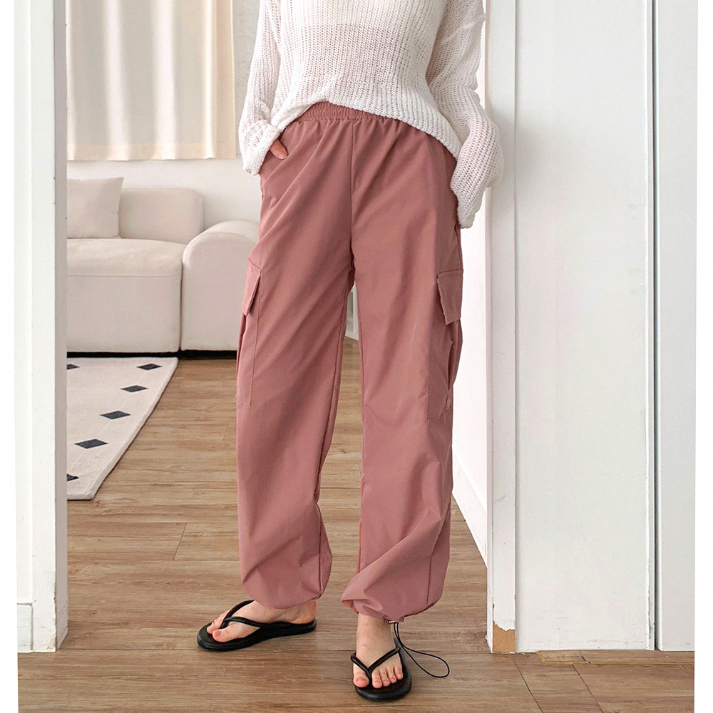 남여공용 카고 밴딩 와이드 팬츠 원데이핏 ONeday fit - 상품 이미지