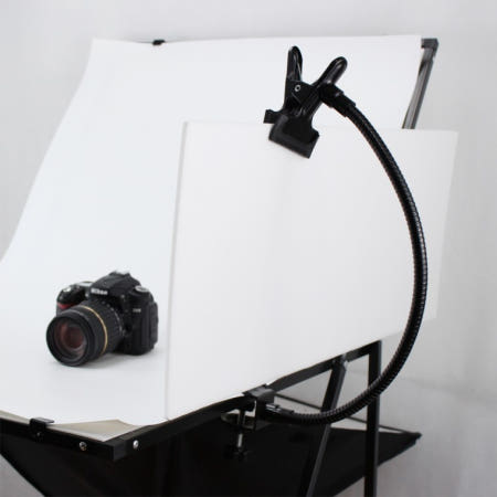반사판 암 플랙시블 집게 클램프 구스넥 거치대 배경지
