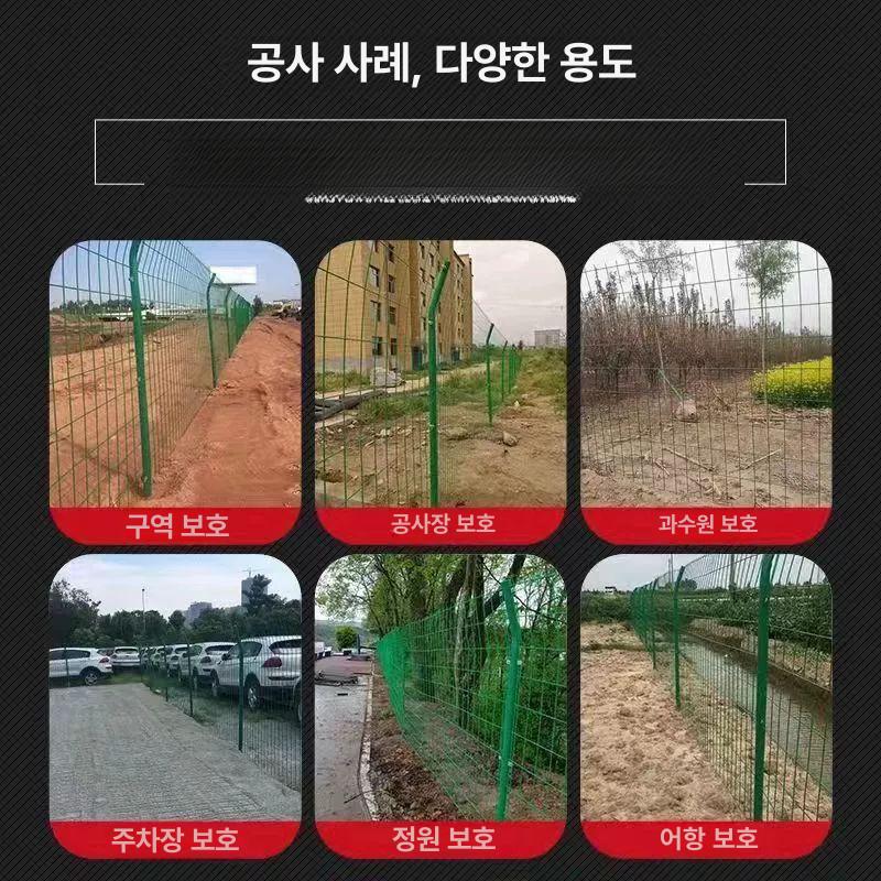 울타리 메쉬 문 이동식 안전망 주차장 휀스 철제 양형 가드레일문1.8mx3m+기둥+부속품 - 상세 이미지 4