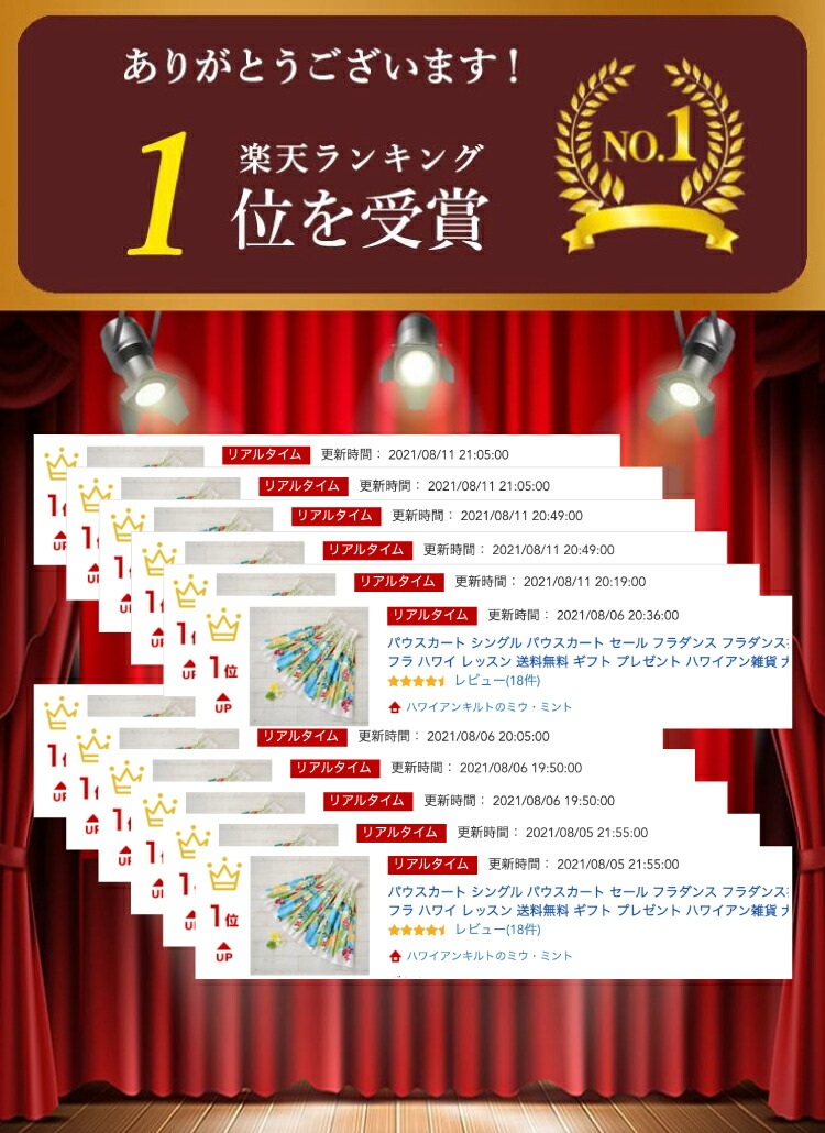 파우스커트 훌라 댄스 치마 꽃무늬 훌라 하와이안 춤 공연복 Miu Mint Aloha 그린 민트 이미지 7