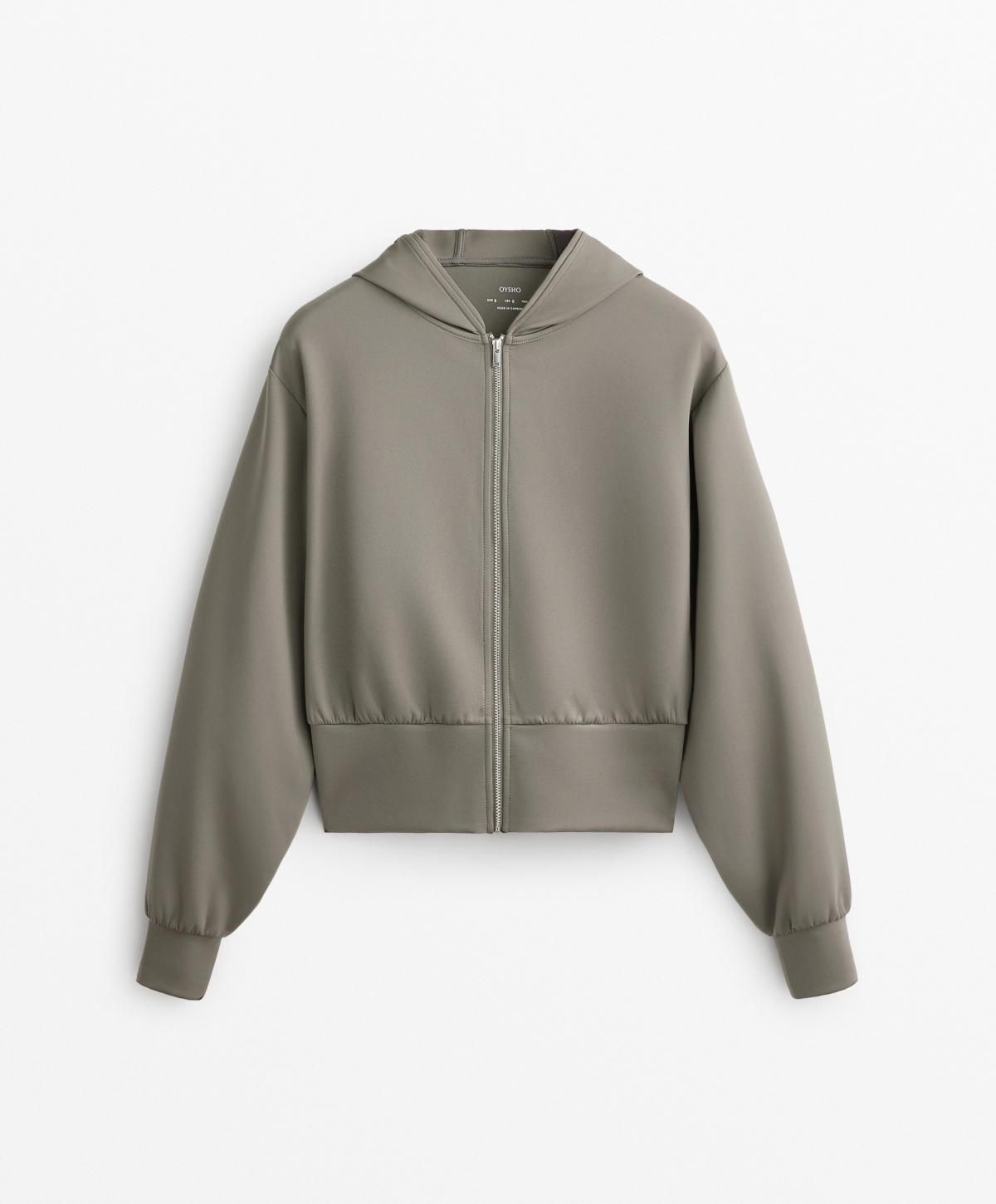 오이쇼 테크니컬 네오프렌 집업 후드 재킷 3919/830 WASHEDKHAKI - 상품 이미지