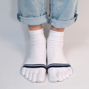 남자 면 단목 발가락양말 5켤레 심플 화이트 네이비 포인트 기능성 양말 솔직 후기 | 실사용자 리뷰 분석 - 상품 이미지 3