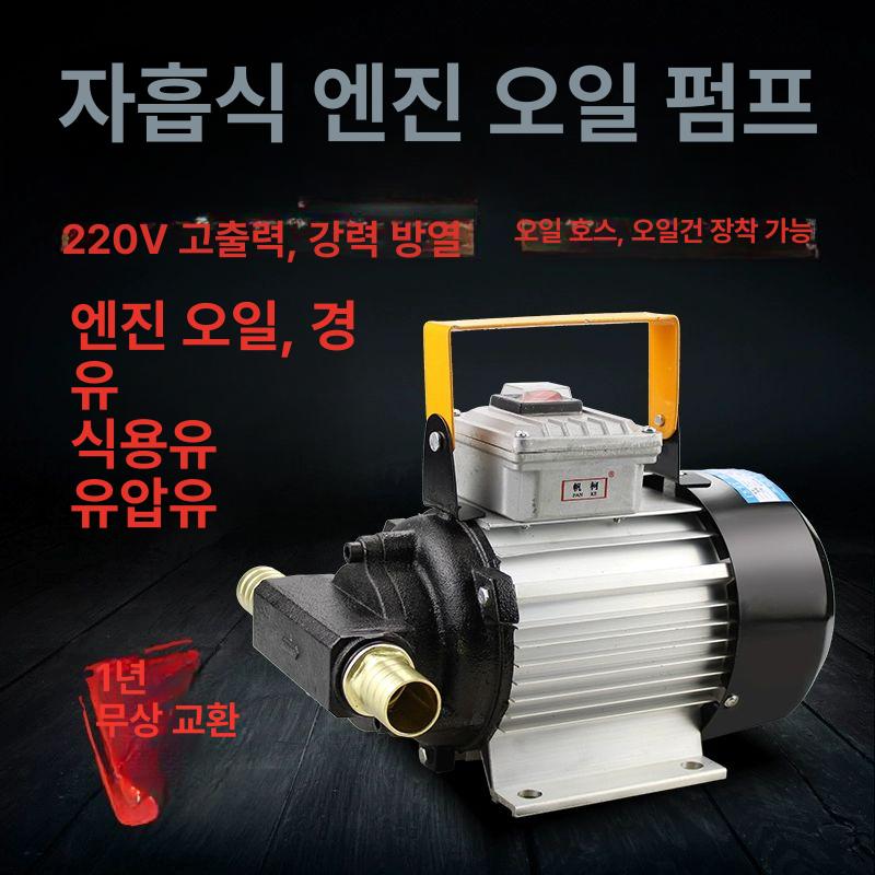 기름펌프 전동오일펌프 550w 농업용 자동 대용량 경유 급유 디젤 원료 기어펌프 550w 220v 단기 - 상세 이미지 3