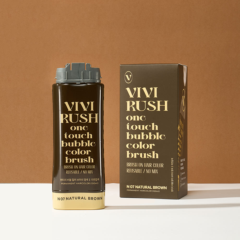 비비러쉬 셀프 흰머리 염색약 거품 버블 부분 남자 빗질 브러쉬