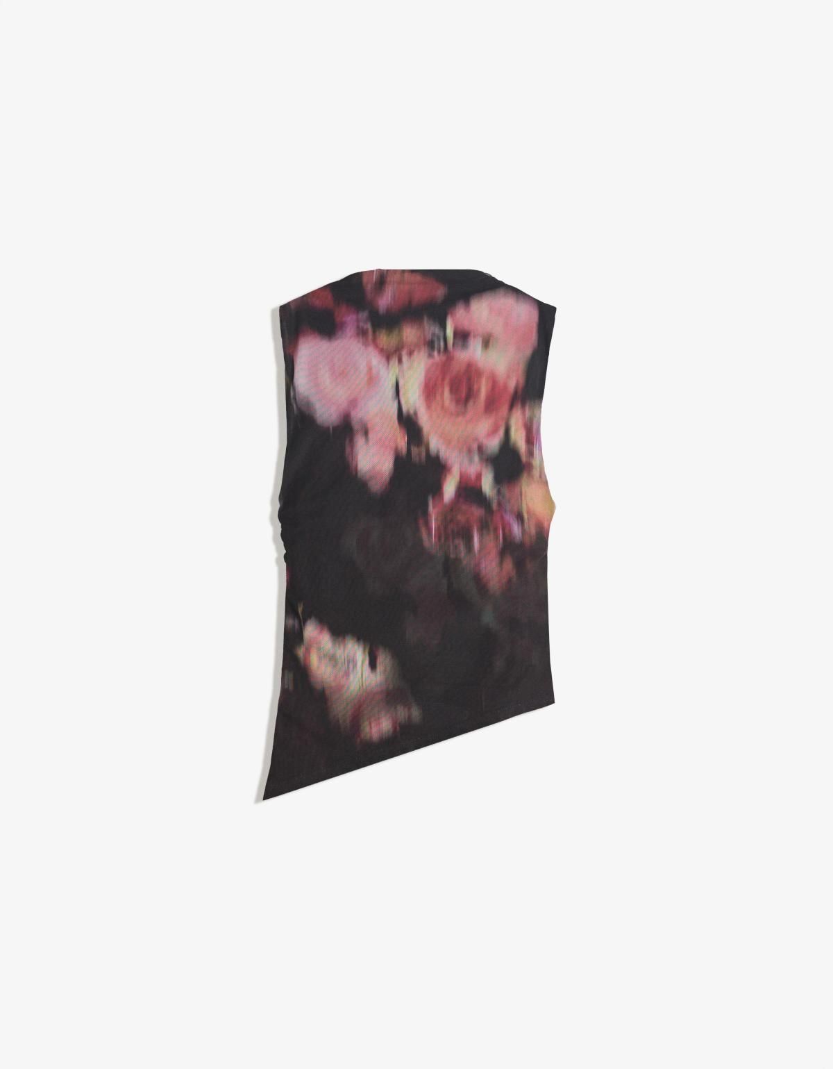 버쉬카 비대칭 메쉬 민소매 티셔츠 7618/326 BLACK - 상세 이미지 2