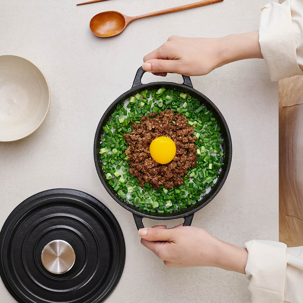 르메이드 무쇠 냄비 세트 인덕션 솥밥 전골 무쇠솥 주물 양수냄비 매트 블랙